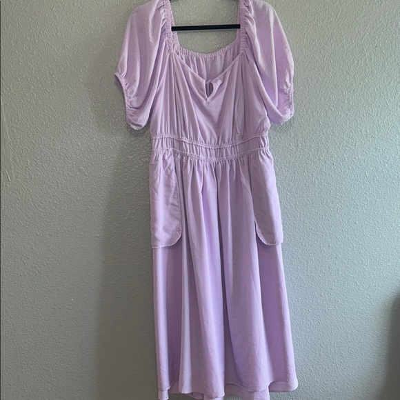 Torrid Light Purple Dress with Lace Accents - Picture 6 of 7